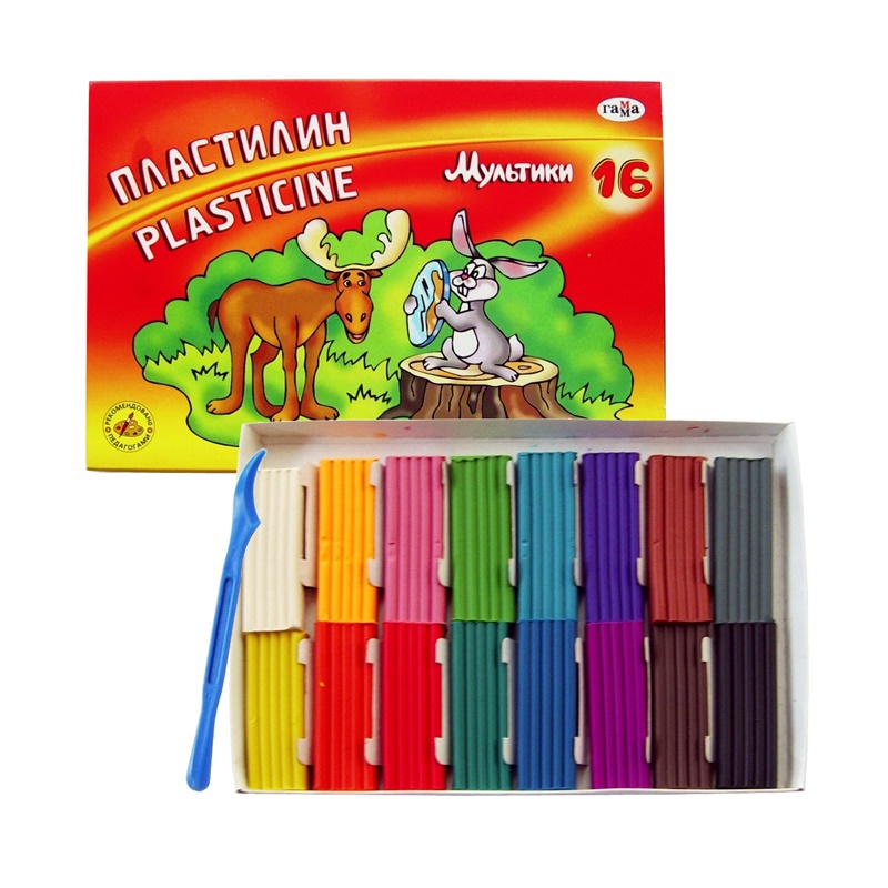 Пластилин Мультики ГАММА 16 цветов 320 г., 280027