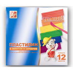 Пластилин восковой Луч Престиж 12 цветов, 18С 1225-08, 230 г