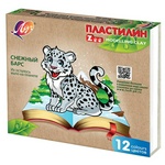 Пластилин детский 12 цветов, Луч ZOO,19С 1272-08, 162 г