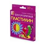 Пластилин флуоресцентный Луч 12С 766-08, 10 цветов, со стеком, 132 г