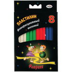 Пластилин ГАММА Флюрики 280035Н флюоресцентный восковой 8 цветов