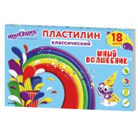 Пластилин классический ЮНЛАНДИЯ, 18 цв, 360 г, со стеком, ВЫСШЕЕ КАЧЕСТВО, картонная упаковка, 10481…