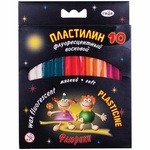 Пластилин флюоресцентный восковой, 10 цветов 128 гр. Флюрики ГАММА