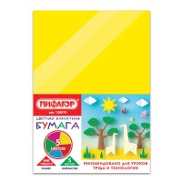 Цветная бумага А5 БАРХАТНАЯ, 5 листов, 5 цветов, ПИФАГОР, 128970