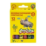 Карандаши восковые толстые 12 цветов Каляка-Маляка КВКМ12-т Мелки восковые.