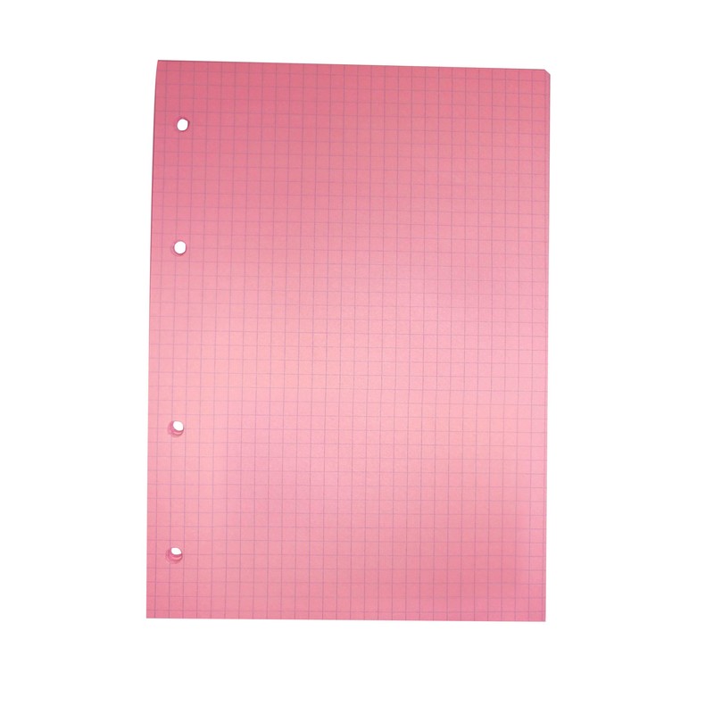 Сменный блок для тетрадей A5, 80 листов, розовый, клетка