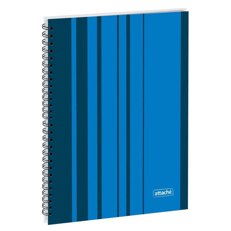 Бизнес-тетрадь Attache "Concept", А4, 120 л, клетка, спираль, синяя