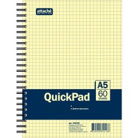 Бизнес-тетрадь QuickPad А5, в клетку на спирали, 60 л