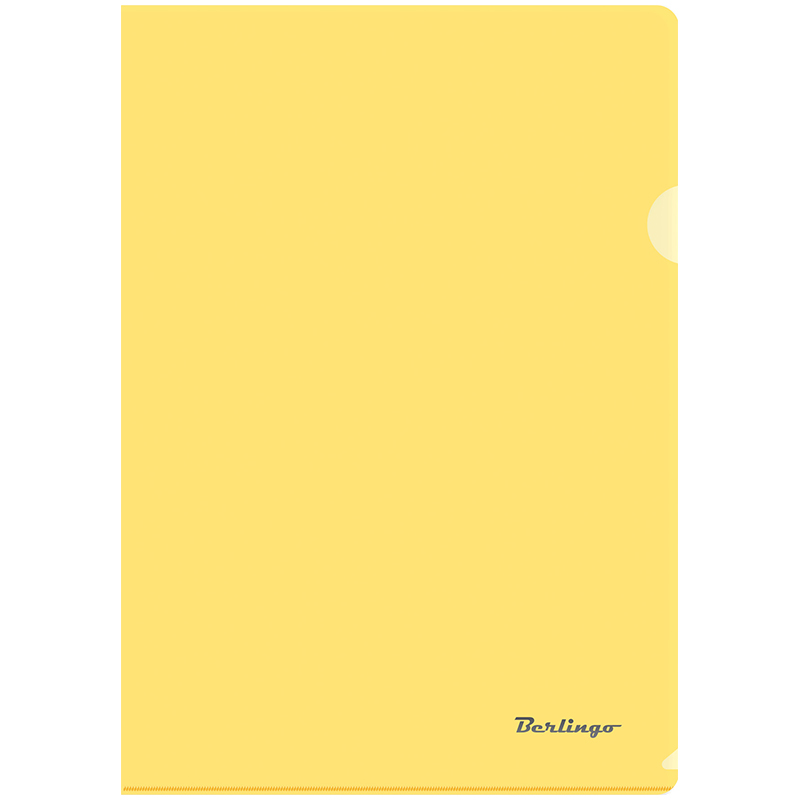 Папка-уголок Berlingo AGp_04105, 180 мкм прозрачная желтая, А4