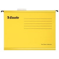 Подвесная папка Esselte Standart 90314, А4 до 250 листов, желтая, 25 шт упак