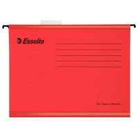 Подвесная папка Esselte Standart 90316, А4 до 250 листов, красная, 25 шт упак