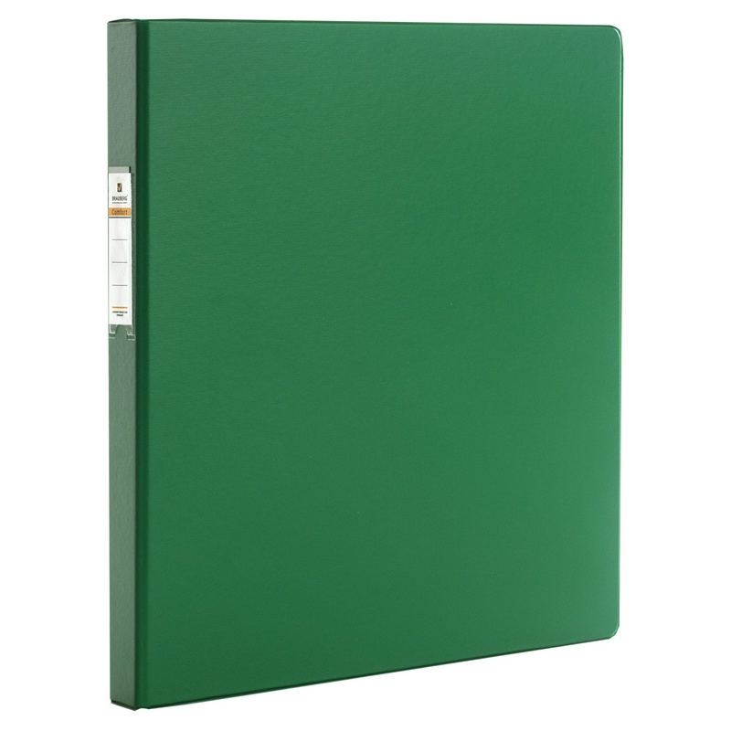 Папка с металлическим пружинным скоросшивателем BRAUBERG 228339, картон/ПВХ, 35 мм, зеленая