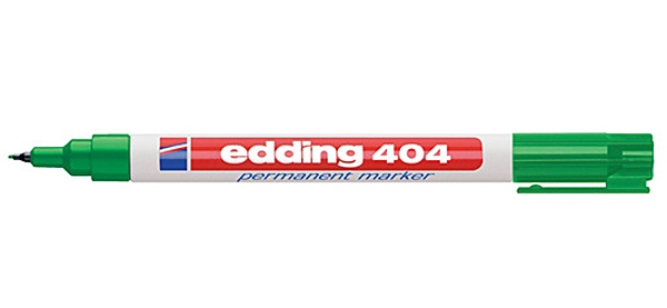 Маркер Edding 404 перманентный, зелёный, круглый наконечник, 0.75 мм
