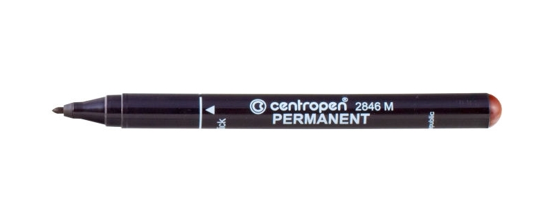 Маркер Centropen Permanent 2846 коричневый, 1 мм