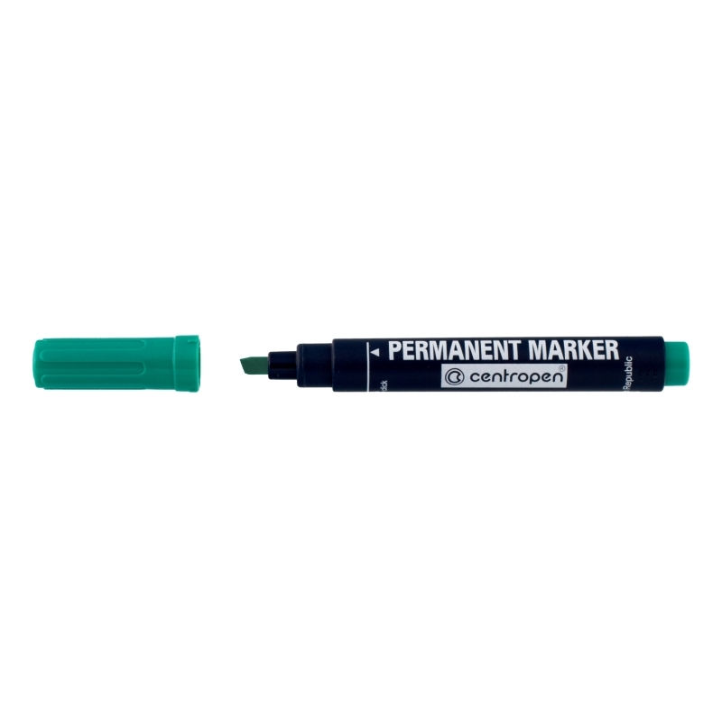 Маркер Centropen Permanent 8576 зеленый, скошенный, 1-4,6 мм