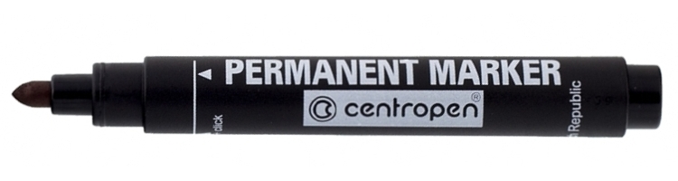Маркер Centropen Permanent K 8566 0112, черный, 2.5 мм