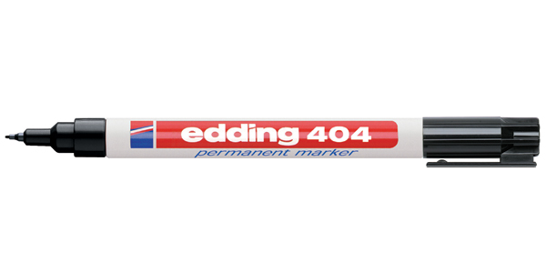 Маркер Edding 404 перманентный, черный, клиновидный круглый наконечник, 0.75 мм