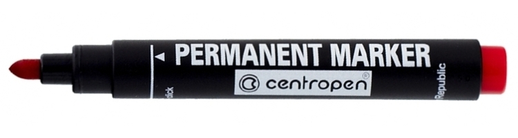 Маркер Centropen Permanent K 8566 0104, красный, 2.5 мм