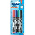 Набор перманентных маркеров Centropen 8566, 4 цвета, 2,5мм