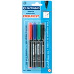 Набор перманентных маркеров Centropen 2846, 4 цвета, 1 мм