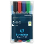 Набор перманентных маркеров Schneider Maxx 130 4 цвета, 1-3 мм