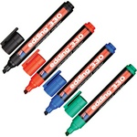 Набор маркеров Edding e-330 перманентный, скошенный наконечник, 4 цвета. 1-5 мм