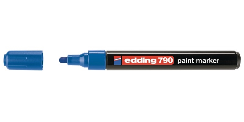 Маркер Edding 790 col. 003 paint marker лаковый, синий 2-3 мм