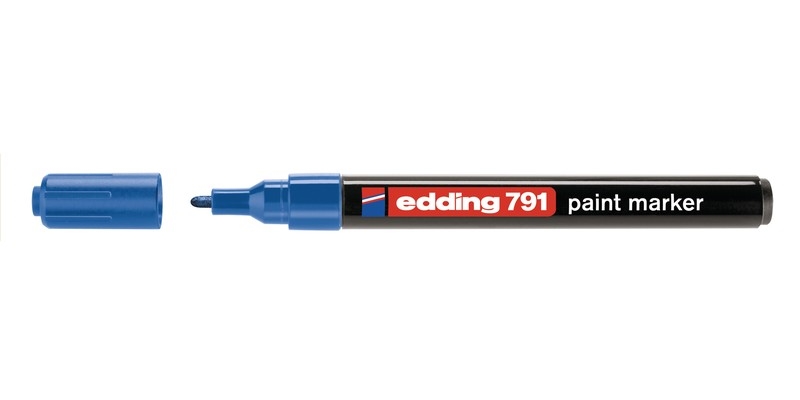 Маркер Edding 791 col. 003 paint marker по металлу, синий 1-2 мм