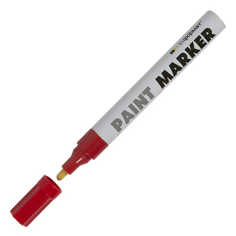 Маркер-краска inФОРМАТ PAINT KRR04R, красный, 4 мм