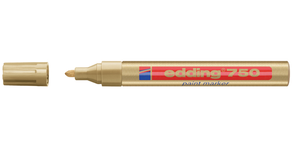 Маркер Edding 750 col. 001 paint marker, золотой, 2-4 мм