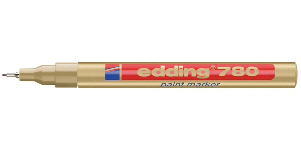 Маркер Edding 780 col. 053 paint marker, лаковый, золотой, 0.8 мм