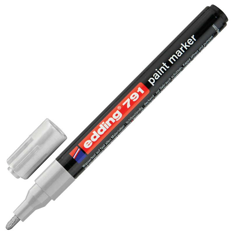 Маркер Edding 791 col. 054 paint marker по металлу, серебро, 1-2 мм