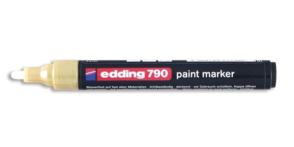 Маркер Edding 790 col. 053 paint marker лаковый, золотой, 2-3 мм