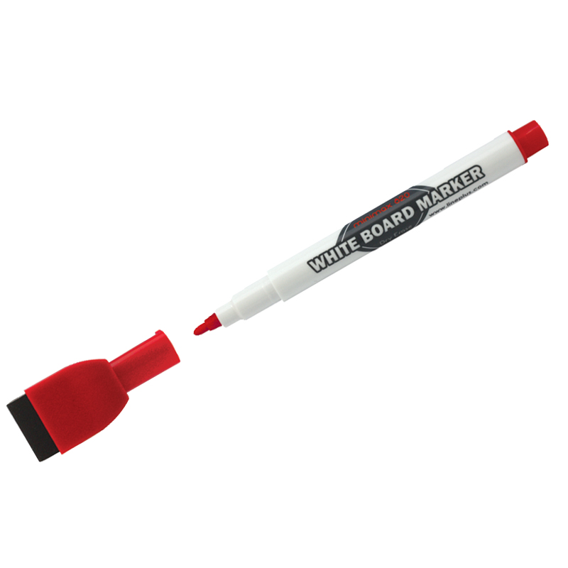 Маркер для досок Line Plus MiniMax-820 красный, 2 мм, с магнитом и губкой