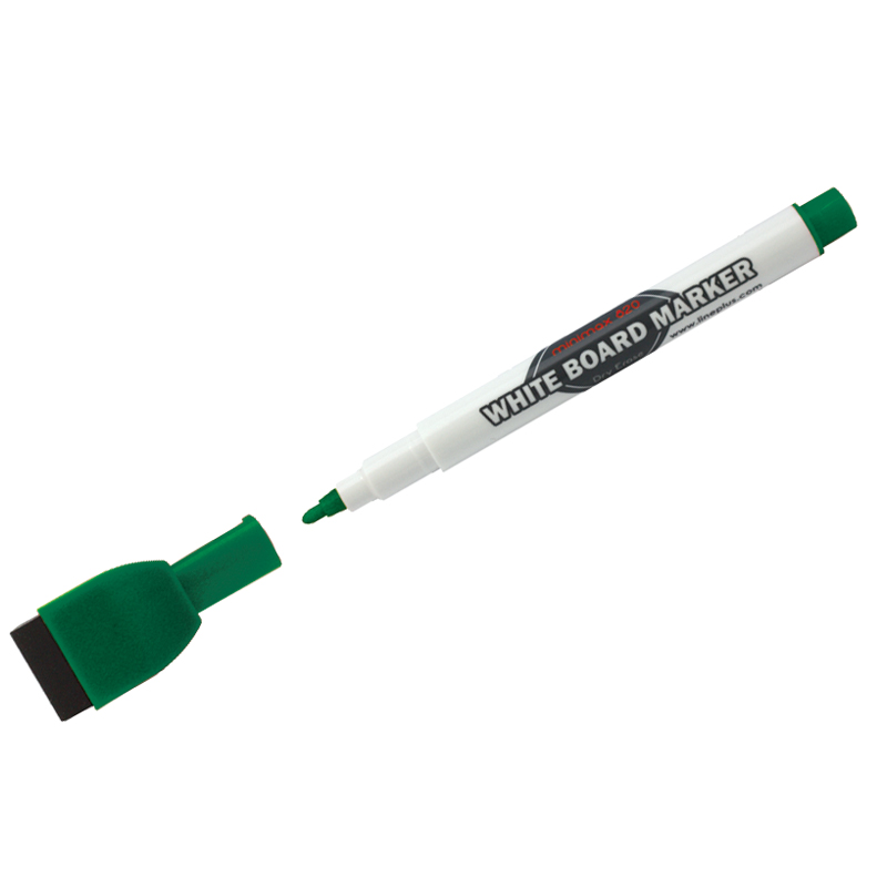 Маркер для досок Line Plus MiniMax-820 зеленый, 2 мм, с магнитом и губкой
