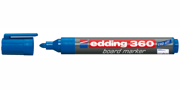 Маркер для досок Edding 360 синий. 1,5-3 мм