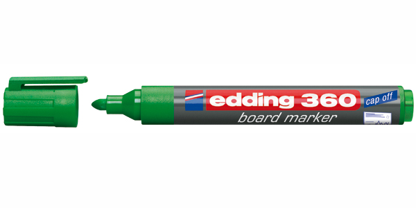 Маркер для досок Edding 360 зеленый. 1,5-3 мм