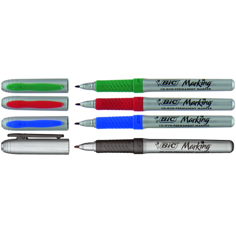 Набор маркеров BIC для CD, толщина линии 0,7 мм, 4 цвета