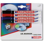 Набор маркеров Edding E-8400 для CD Толщина линии 0,5-1 мм 4 цвета.