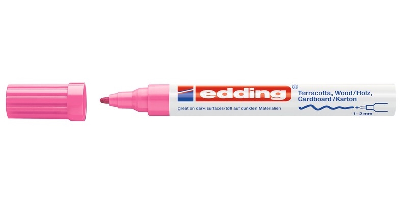 Маркер для декорирования Edding 4040 col. 009, розовый, 1-2 мм