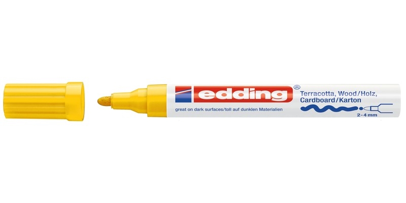 Маркер для декорирования Edding 4000 col. 005 желтый, 2-4 мм