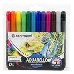 Набор акварельных маркеров Centropen "Aquarelle 8683" 6 8683 1285, кистевые, 1-9 мм, 12 цветов