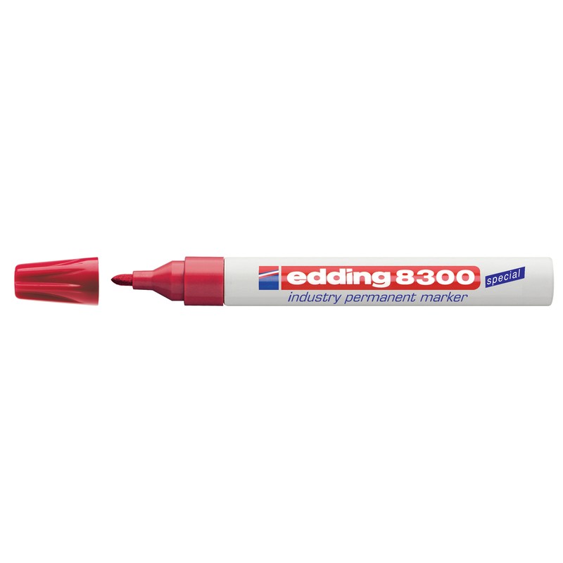 Маркер Edding 8300/2, для агрессивной среды, перманентный, 1,5-3 мм, красный
