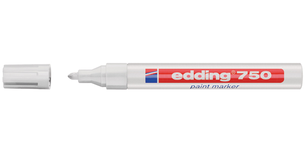 Маркер Edding 750 col. 049 paint marker, лаковый, белый, 2-4 мм
