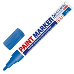 Маркер-краска лаковый BRAUBERG PROFESSIONAL PLUS 151447, 2-4 мм, синий, нитро-основа
