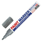 Маркер-краска лаковый BRAUBERG PRO PLUS 151448, 2-4 мм, серебряный, нитро-основа