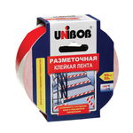 Лента для разметки Unibob, ПВХ цвет красно-белая, 50 мм х 50 м
