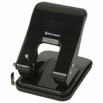 Дырокол ЭНЕРГОСБЕРЕГАЮЩИЙ BRAUBERG Easy Press 227791, на 25 листов, БЕЗ УСИЛИЙ, черный