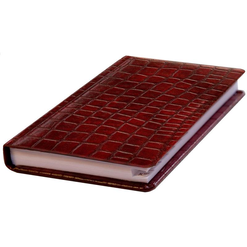 Алфавитная книжка Attache Croco А6, 74х130 мм, кожзам, цвет бордо 64 л