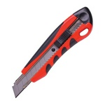Нож канцелярский BRAUBERG Universal 230920, 3 лезвия в комплекте, автофиксатор, резиновые вставки, 1…